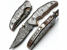 Couteau de poche pliant avec lame de 8,5 cm en acier