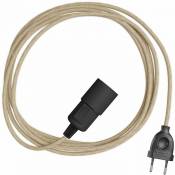 Creative Cables - Snake - Lampe plug-in avec câble textile coloré 5 Mètres - RN06 - RN06