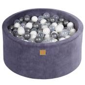 Gris-Bleu Piscine à Balles: Perle Blanche/Transparent/Argent H40