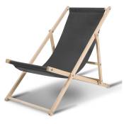 Hengda - Chaise longue pliante en bois Chaise de plage
