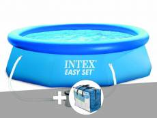 Kit piscine autoportée easy set 3,05 x 0,76 m + épurateur + bâche à bulles - intex