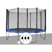 Kit trampoline Jardideco Cronos Ø 3,66 m Bleu + Kit