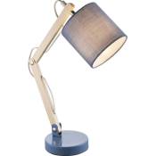 Lampe à poser bois joint salon éclairage liseuse côté lampe bleu