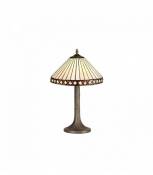 Lampe de table Tiffany Carole 1 Ampoule Ambre 29,5 Cm