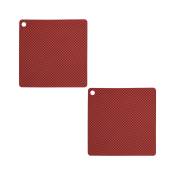 Lot de 2 sets de table rouge en silicone h38x38cm