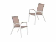 Lot x2 fauteuils de jardin taille: 56 x 66 x 90 cm blanc Z65352407