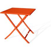 Marius - Table de jardin pliante en aluminium orange