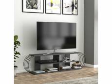 Meuble tv robertsfors 160 x 31 x 42 cm anthracite noir