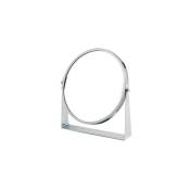 Miroir Grossissant sur pied rond (X2) - Finition Chrome - Dimensions: 19 x 18,5 cm - Chrome