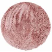 Neo yoga - Tapis lavable à base fine et souple extra doux rose diam.70 - Rose
