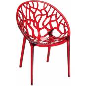 Netfurniture - Chaise cryo - rouge transparent - Rouge