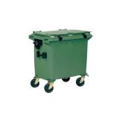 OPV - Container poubelle 660 l avec couvercle vert