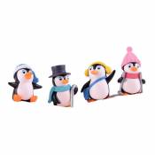 Pcs d'hiver Résine Pingouin Ours Polaire Flocons De