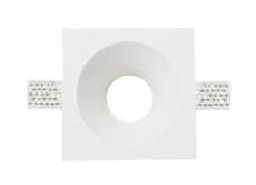 Plafond Carré Plâtre pour allocation Spot led GU10 Φ121x121mm - 3653 - Blanc
