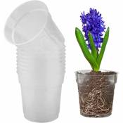 Pot de Fleurs Plastique Transparent Pot à Orchidée