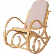 Rocking-chair, fauteuil à bascule M41 imitation chêne,