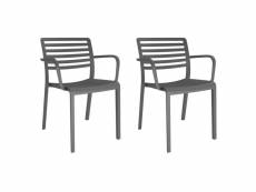 Set 2 chaises lama - resol - gris - fibre de verre,