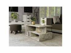Sienne - table basse - style industriel - imitation béton -90x51x43 cm - table à café - gris
