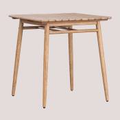 Sklum - Table haute carrée en bois (90x90 cm) Naele