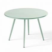 Table basse ronde en métal vert sauge 50 cm - Palavas