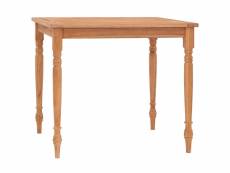 Table batavia 85x85x75 cm bois de teck massif