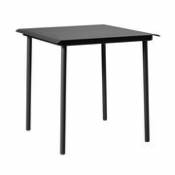 Table carrée Patio Café / Inox - 75 x 75 cm - Tolix noir en métal