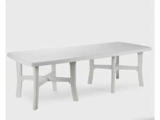 Table d'extérieur rectangulaire extensible, made in italy, 160x100x72 cm (fermé), couleur blanc 8052773802864