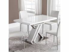 Table de repas extensible sone design blanche 130x80
