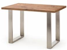 Table haute en acier et chêne bassano - longueur 160