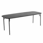 Table rectangulaire Week-End / 220 x 85 cm - Aluminium - Petite Friture noir en métal