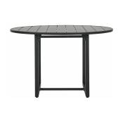 Table ronde en fer noir 120x74 cm Helo - House Doctor