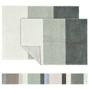Tapis de bain Horizont Polyester Gris foncé / gris / gris clair 50 x 80 cm - Gris Foncé