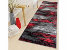 Tapiso maya tapis couloir entrée salon moderne rouge gris moucheté doux 100x400 cm Z905E BLACK 1,00 MAYA ESM CHODNIK--4