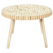 The Home Deco Factory - Table basse rondin - Beige