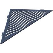 U-tile - Etagère de douche en acier inox gris ardoise 38,7 x 27,4 cm x 3 mm - Triangulaire design Aqua - fixation sans perçage
