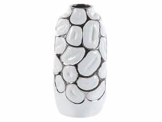 Vase décoratif en grès 28 cm blanc cenabum 307021