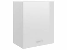 Vidaxl armoire suspendue blanc brillant 50x31x60 cm aggloméré