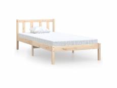 Vidaxl cadre de lit bois de pin massif 90x190 cm simple