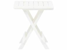 Vidaxl table pliable de jardin blanc 45x43x50 cm plastique 48808
