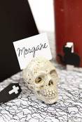 Visiodirect Marque-Place crâne résine Halloween