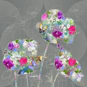 Ag Art - Coussin fleurs de couleurs - 45 cm x 45 cm