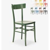 Ahd Amazing Home Design - Chaise en bois rustique pour salle à manger cuisine bar restaurant Milano Couleur: Vert foncé