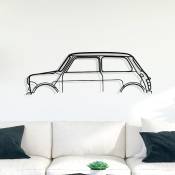 Austin - décoration murale en métal - Silhouette de voiture, Œuvre d'Art Iconique rétro et pour la Décoration d'Intérieur de vos murs - 80CM - Noir