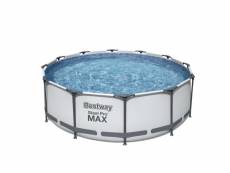Bestway piscine hors sol ronde steel pro max 366 x 100 cm (white) - piscines & spas > piscines 56418