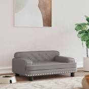 Canapé Lit pour chien. Sofa Gris 70 x 45 x 30 cm similicuir.