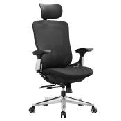 Chaise de Bureau acier polyester mousse nylon noir