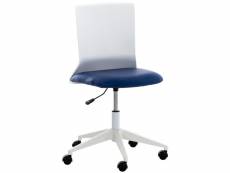 Chaise de bureau originale apolda , bleu/similicuir