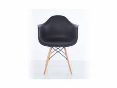 Chaise malmö - lot de 2 chaises - noir