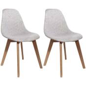 Chaise scandinave assise grosse maille (Lot de 2) -