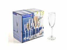 Coupe de champagne luminarc signature transparent verre 6 unités (17 cl)